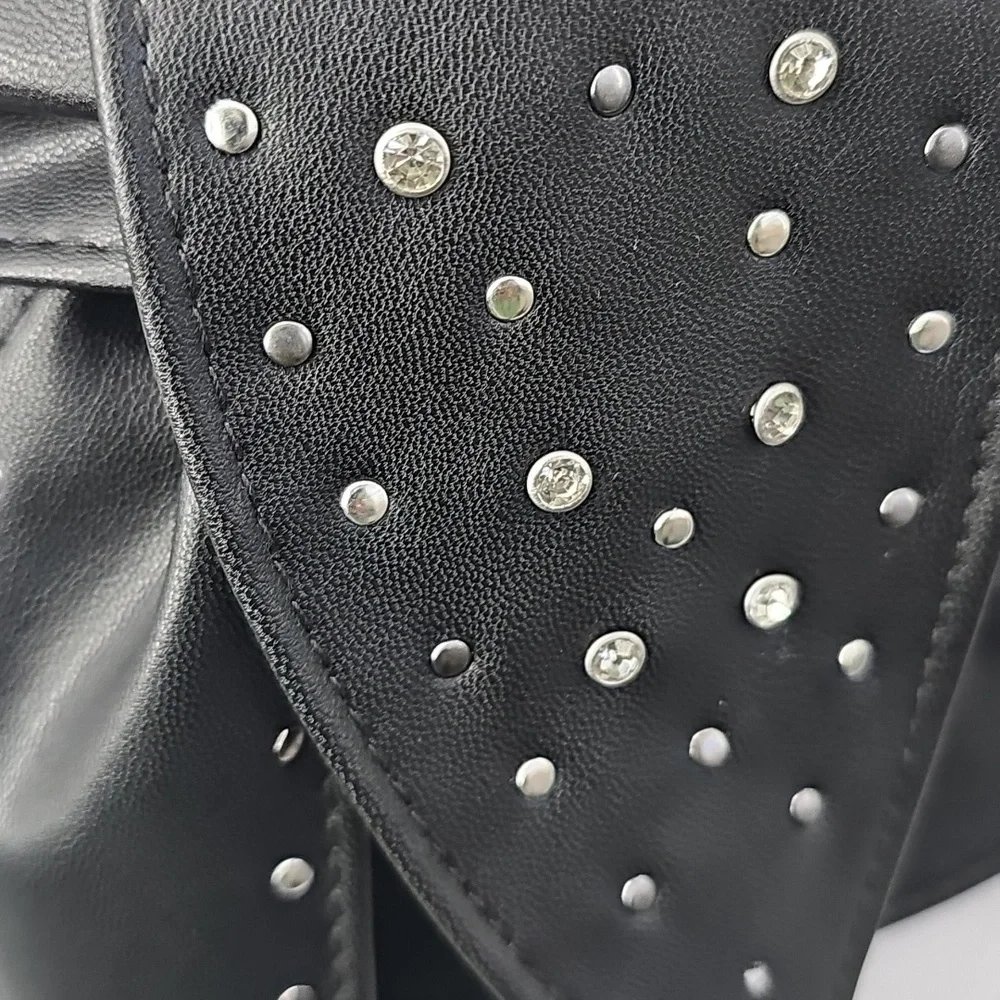 Black Rhinestone Wrap Obi Belt - Women Accessories