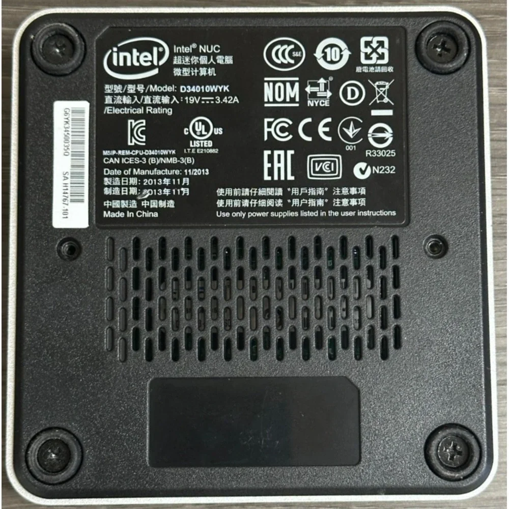 Intel d34010wyk core