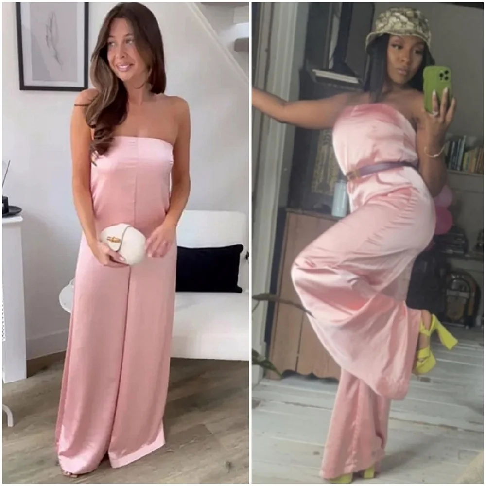 Zara * Long Jumpsuit Pale Pink Size XS and S