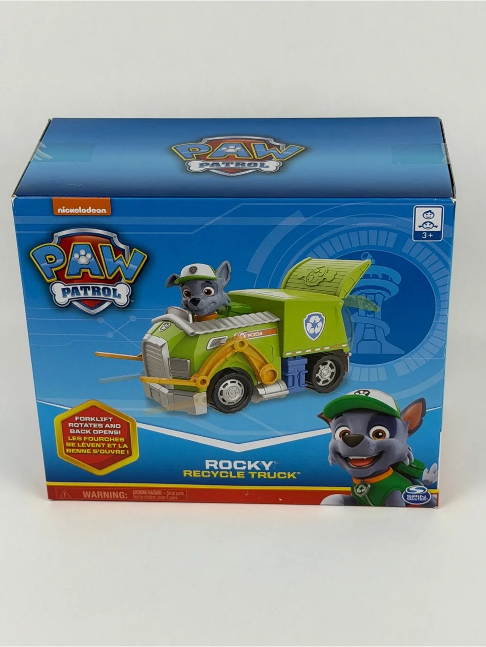 PAW Patrol, Rocky’s Recycle Truck, Toy Truck with Collectible Action Figure. New