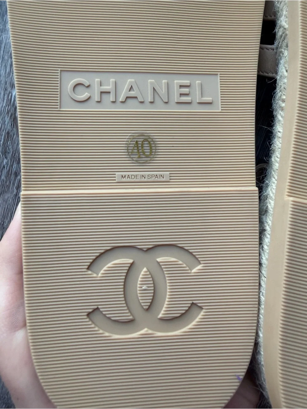 CHANEL leather strappy