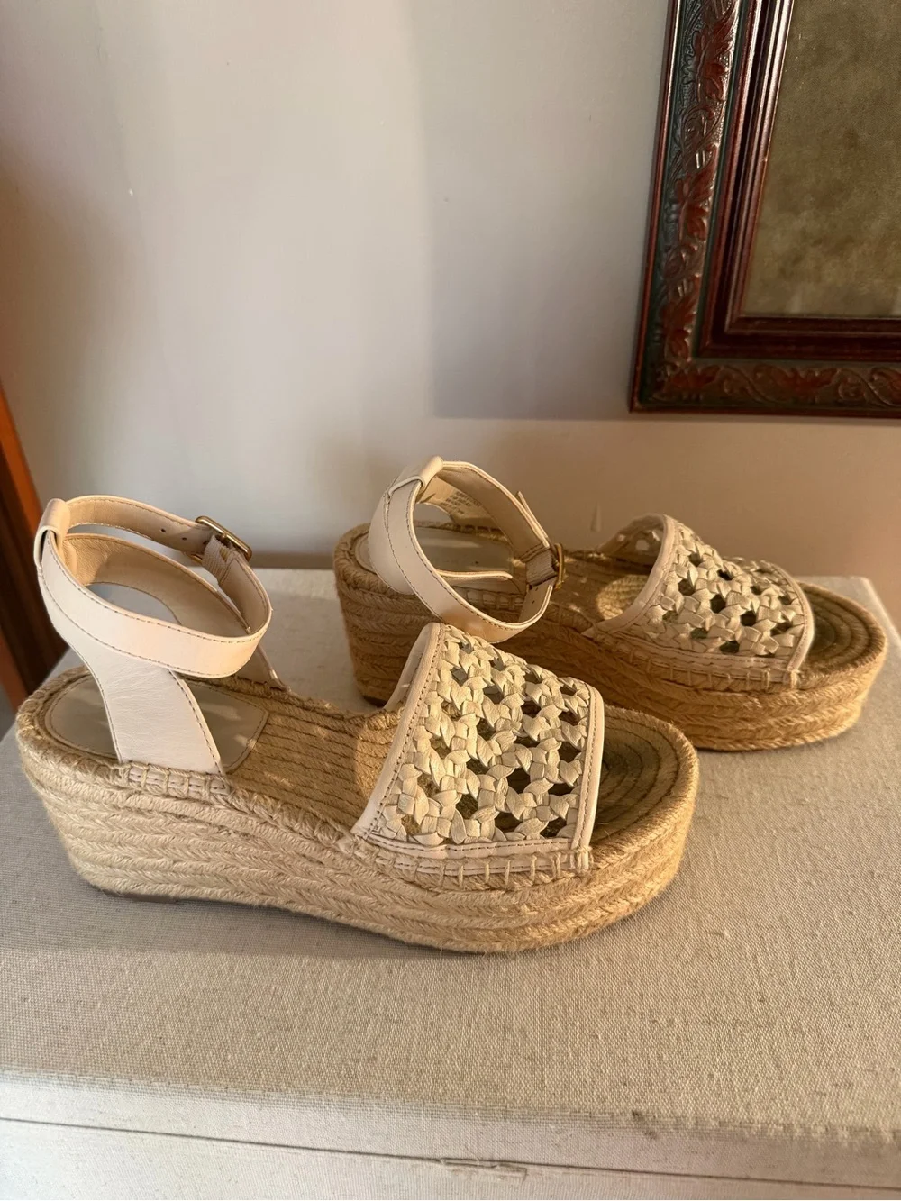 Tory Burch woven cream