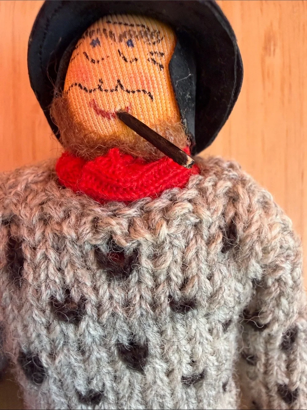 Vintage fishing dolls traditional red