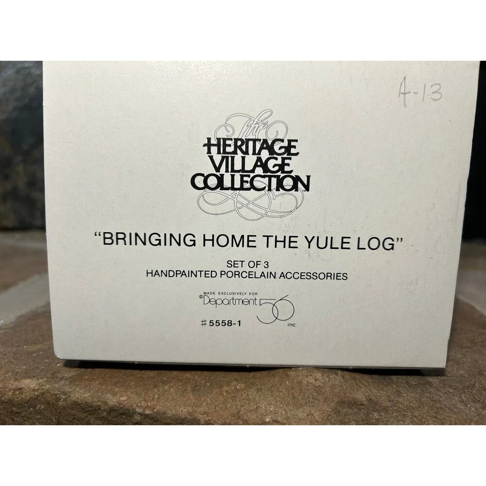 Dept 56 Bringing Home The Yule Log #5558-1 w/ box