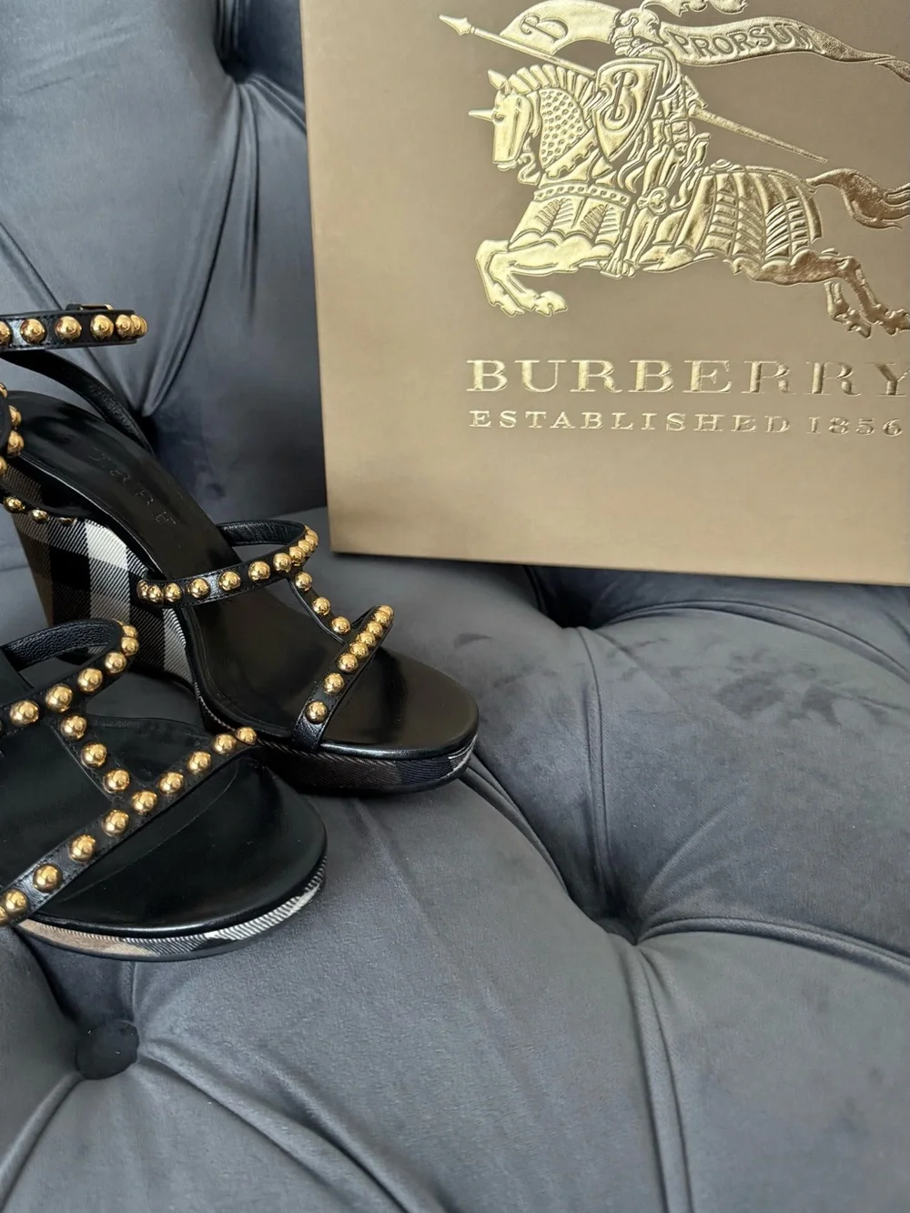 Burberry wedge sandals