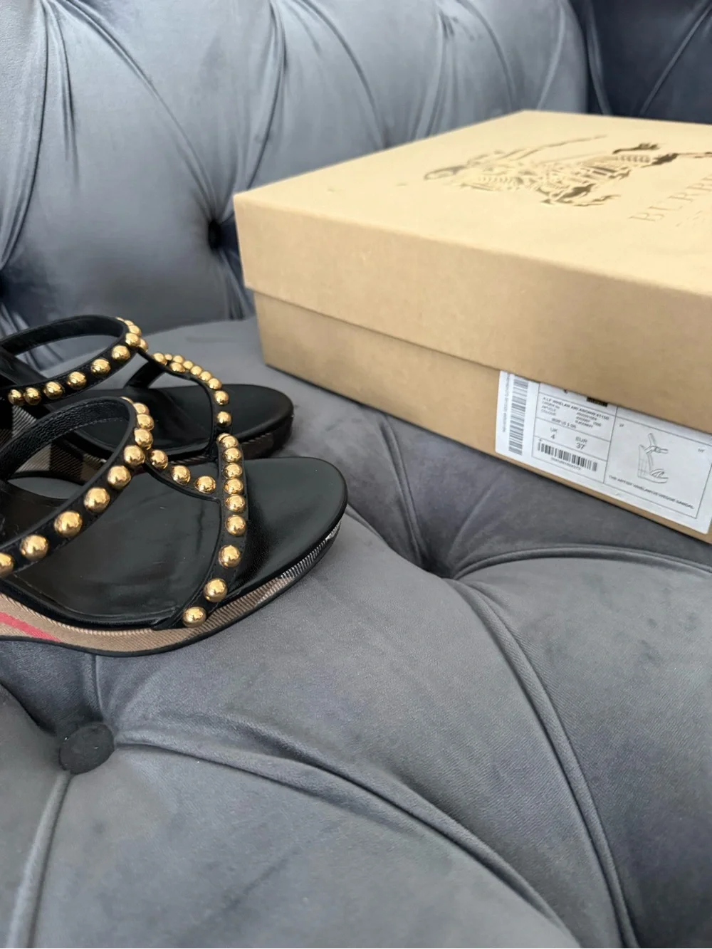 Burberry wedge sandals