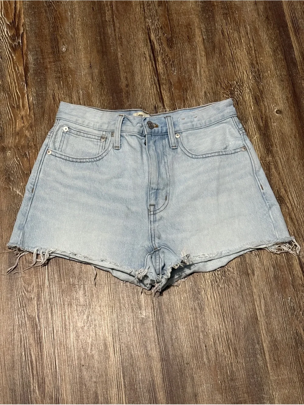 Madewell Relaxed Denim Shorts Women's 25 Cut Off Summer Denim in Essex Wash