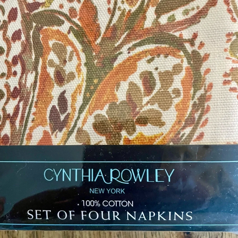 Cynthia Rowley Earthy Paisley Napkins Set - 2 sets (total 8)