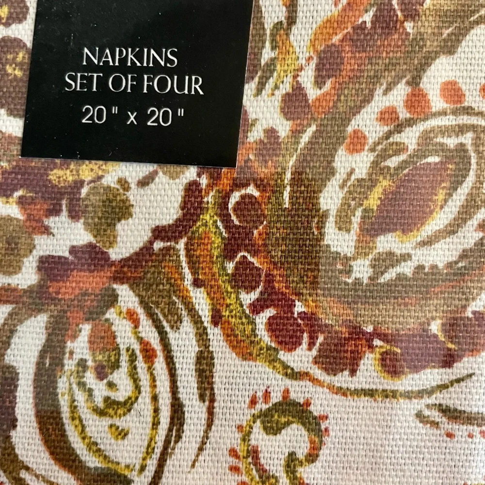 Cynthia Rowley Earthy Paisley Napkins Set - 2 sets (total 8)