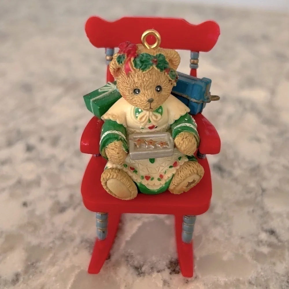 Cherished Teddies Bear in Rocking Chair Ornament