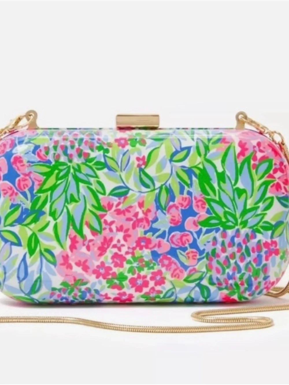 NWT—-Lilly Pulitzer Acrylic Clutch/Crossbody in A Cherry on Top