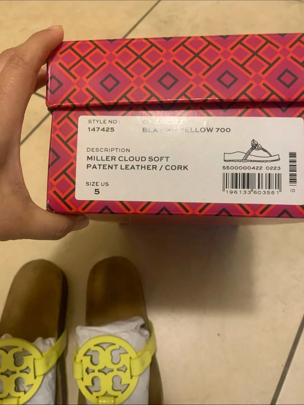 Tory Burch bright yellow