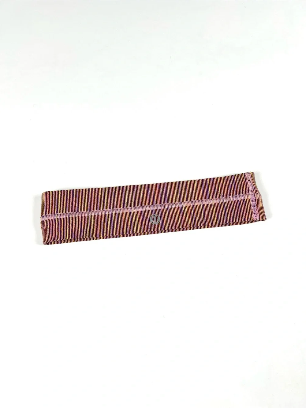 Lululemon Fly Away‎ Tamer Headband Vintage Wee Are From Space Pink Stripe Grip