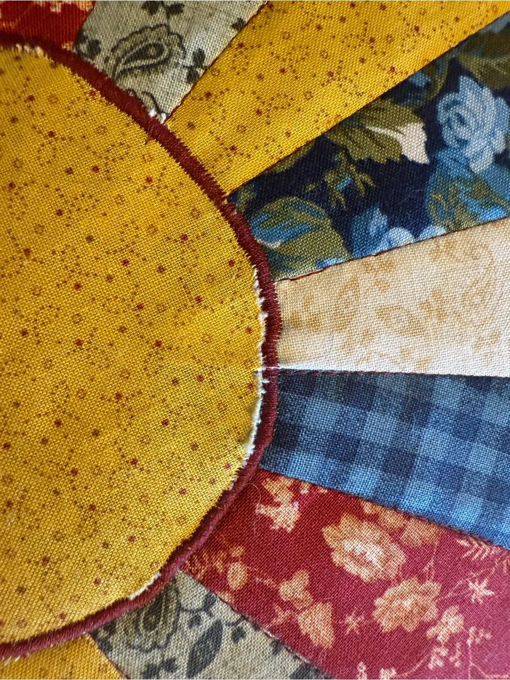 Set of 2- Handmade Quilted Cottage Core Throw pillows with inserts