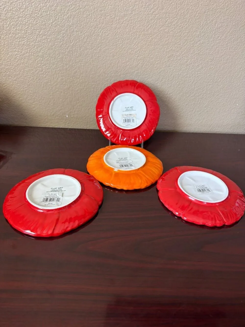 Clay Art including poppies hand
