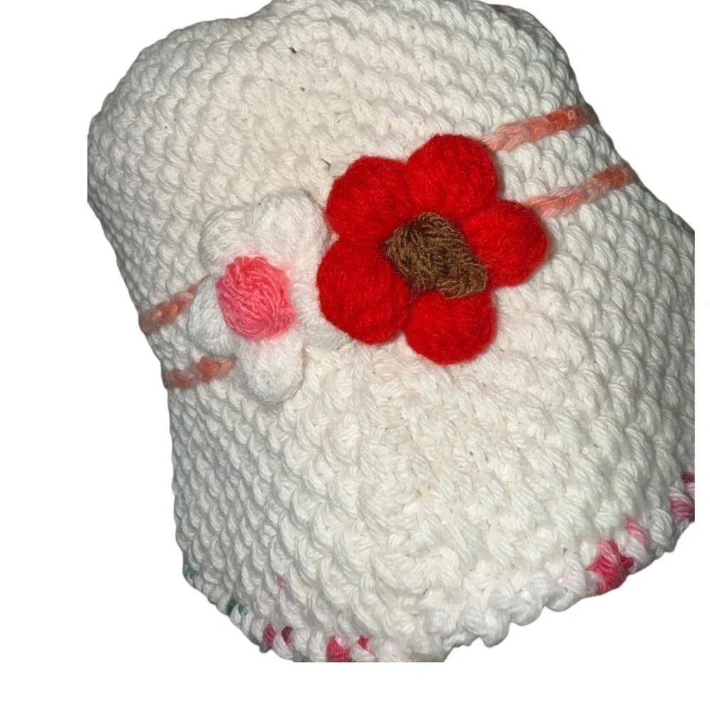 crochet white pink