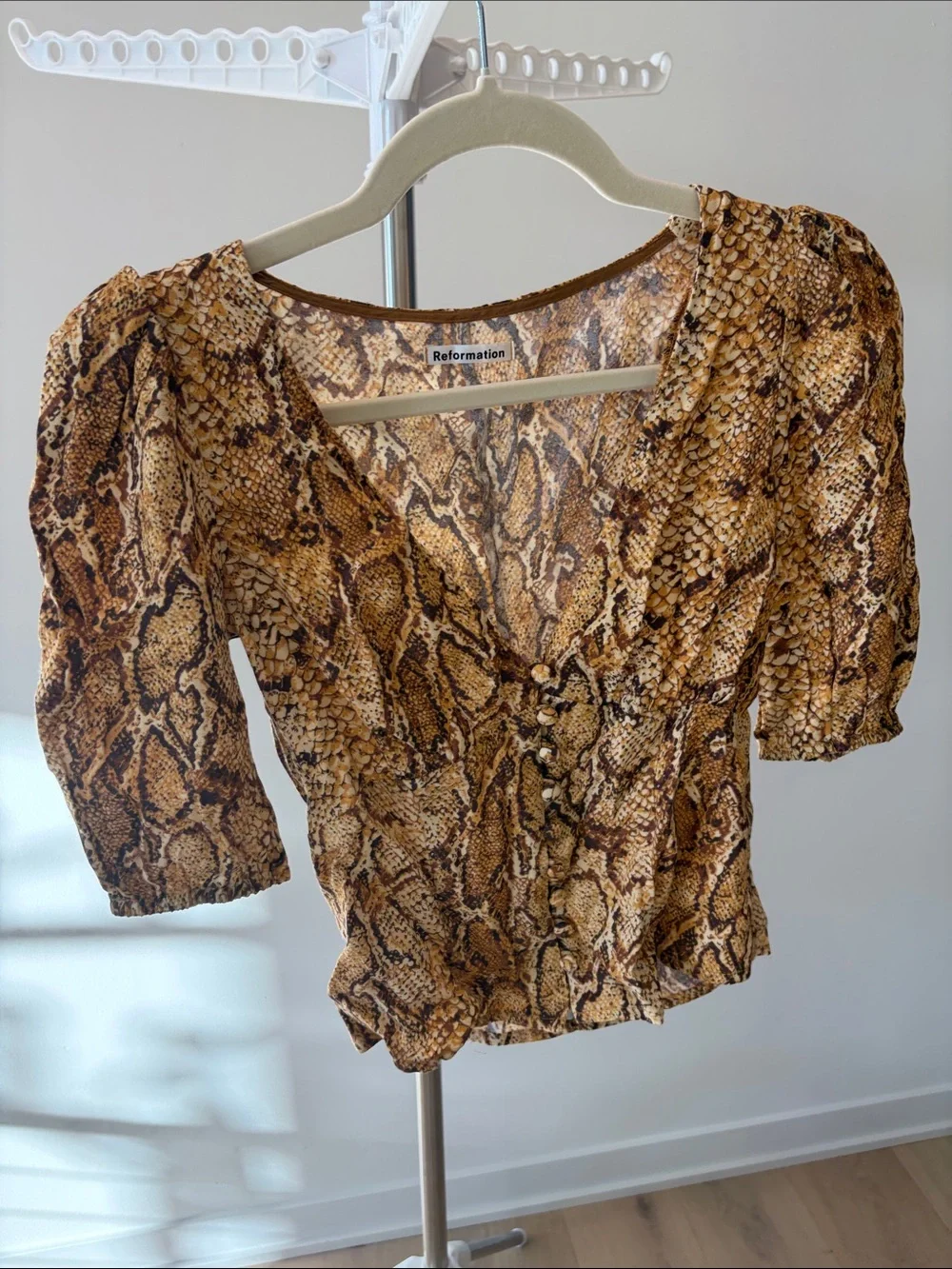 Reformation blouse brown