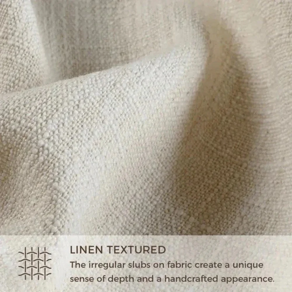 TWOPAGES Liz Linen Drape Pleated Curtains (2) 26