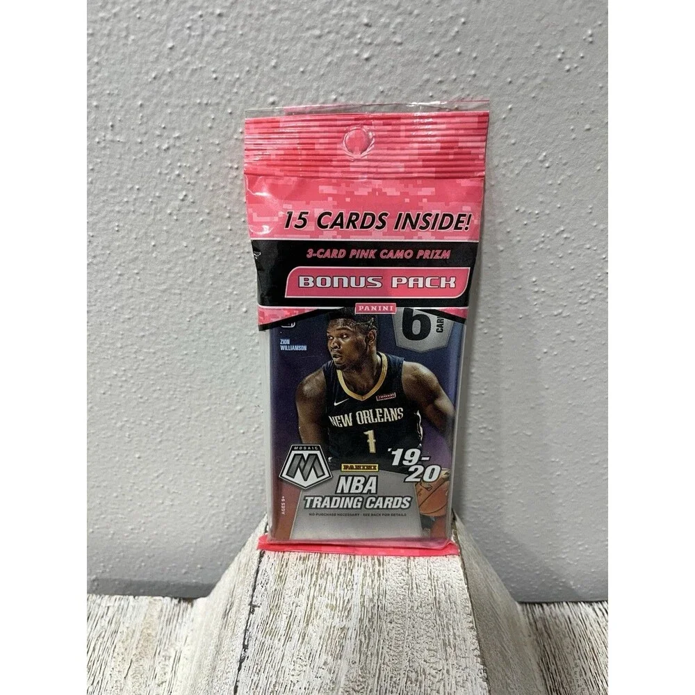 2019-20 Panini Mosaic Basketball Cello Bonus Pack Sealed Pink Camo Prizm