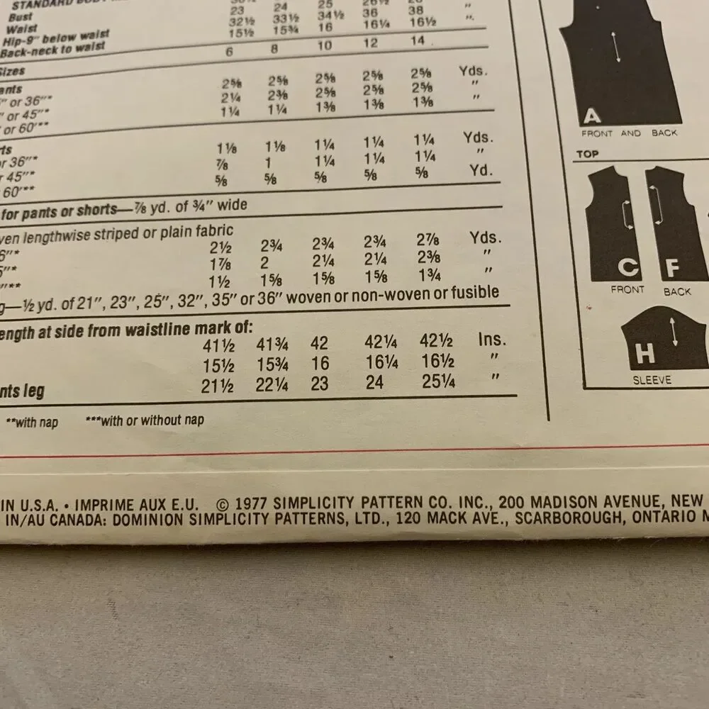 Simplicity vintage pattern