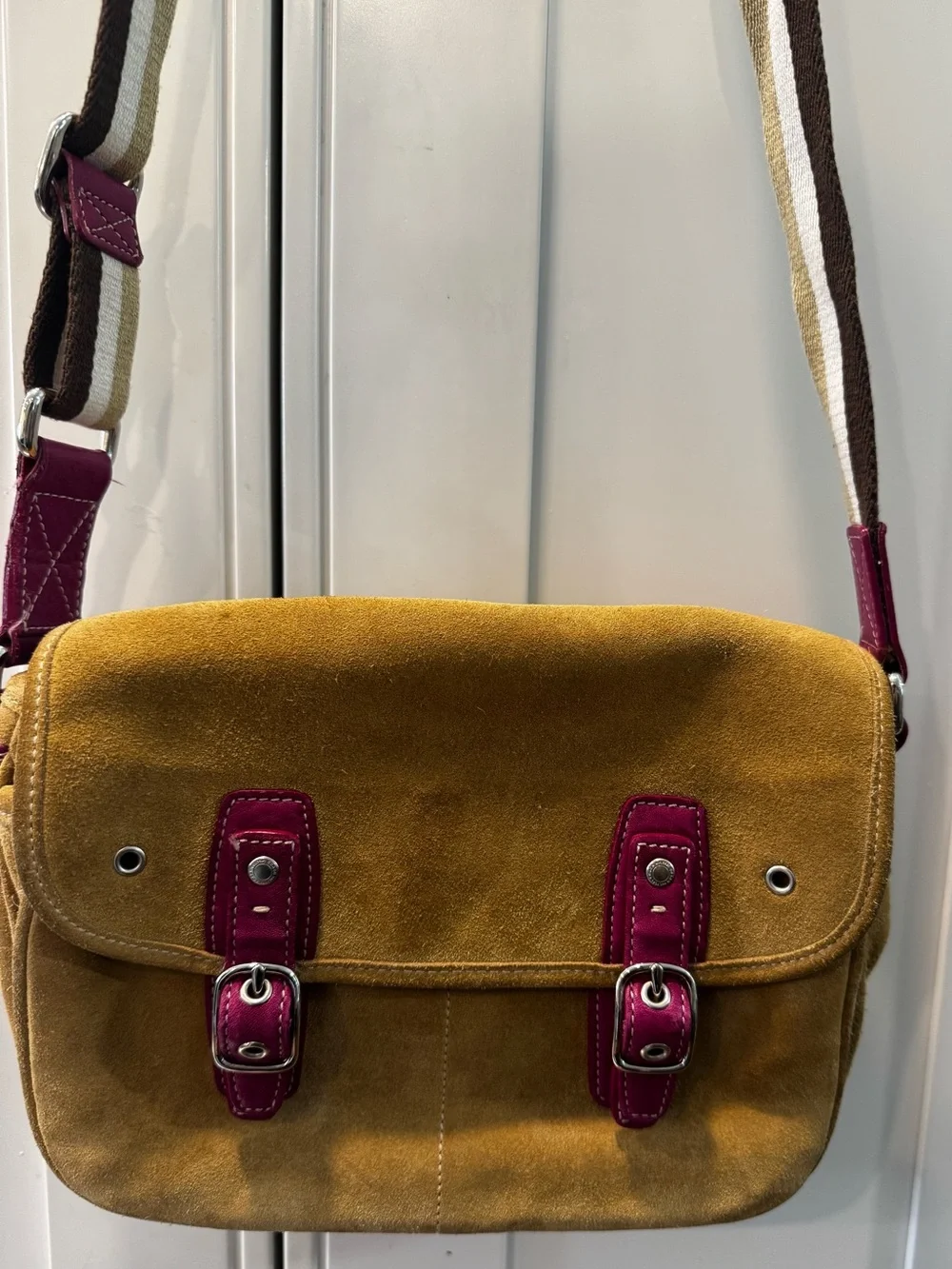 Vintage Coach Archive Crossbody Messenger Shoulder Bag Suede 9274
