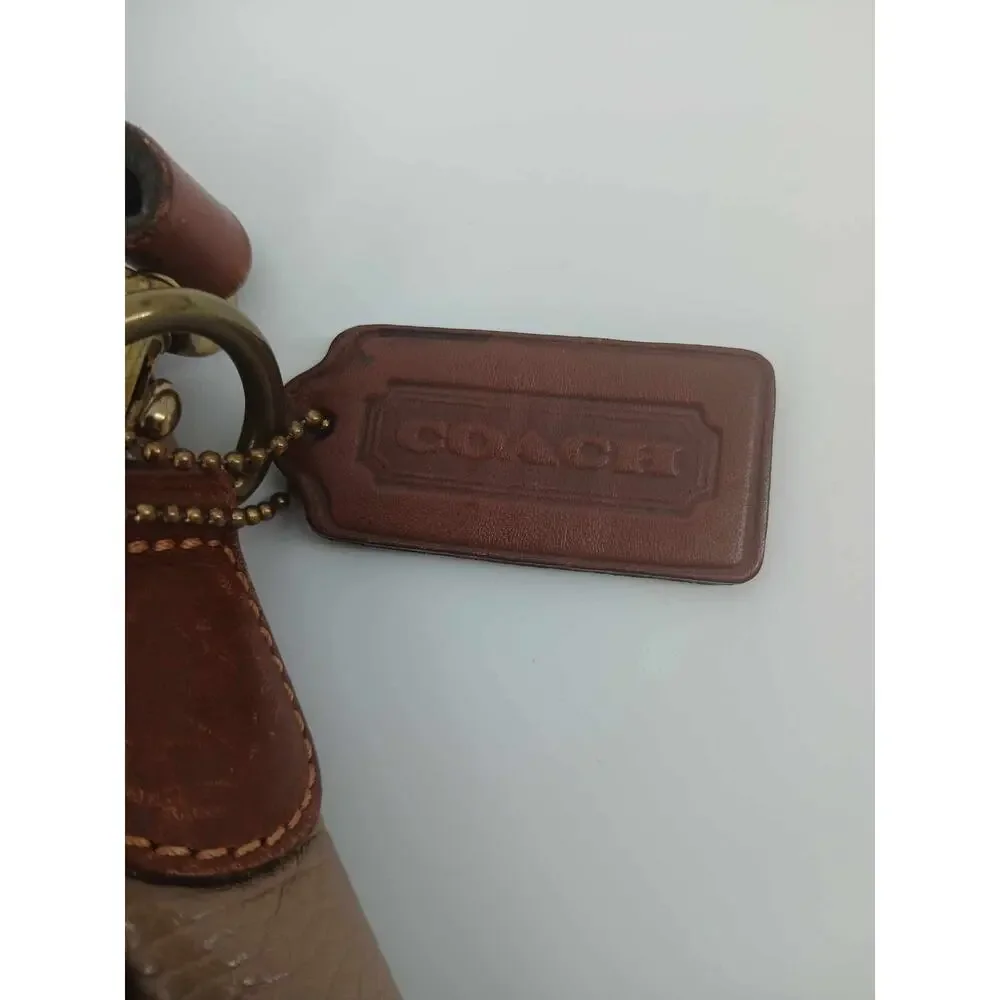 Vintage Leather crossbody, Coach Mini Durham 4211, bone and brown