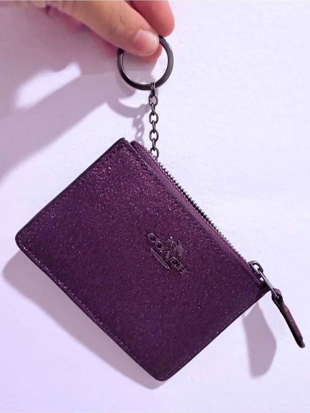 Coach glitter zip