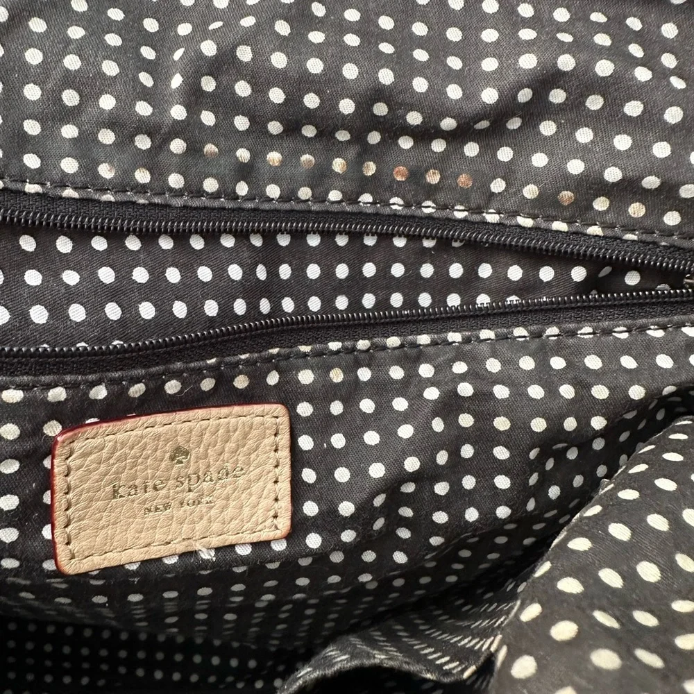 Kate Spade Teegan Berkshire Shoulder Bag Purse Pebble Leather Cafe Tan Beige