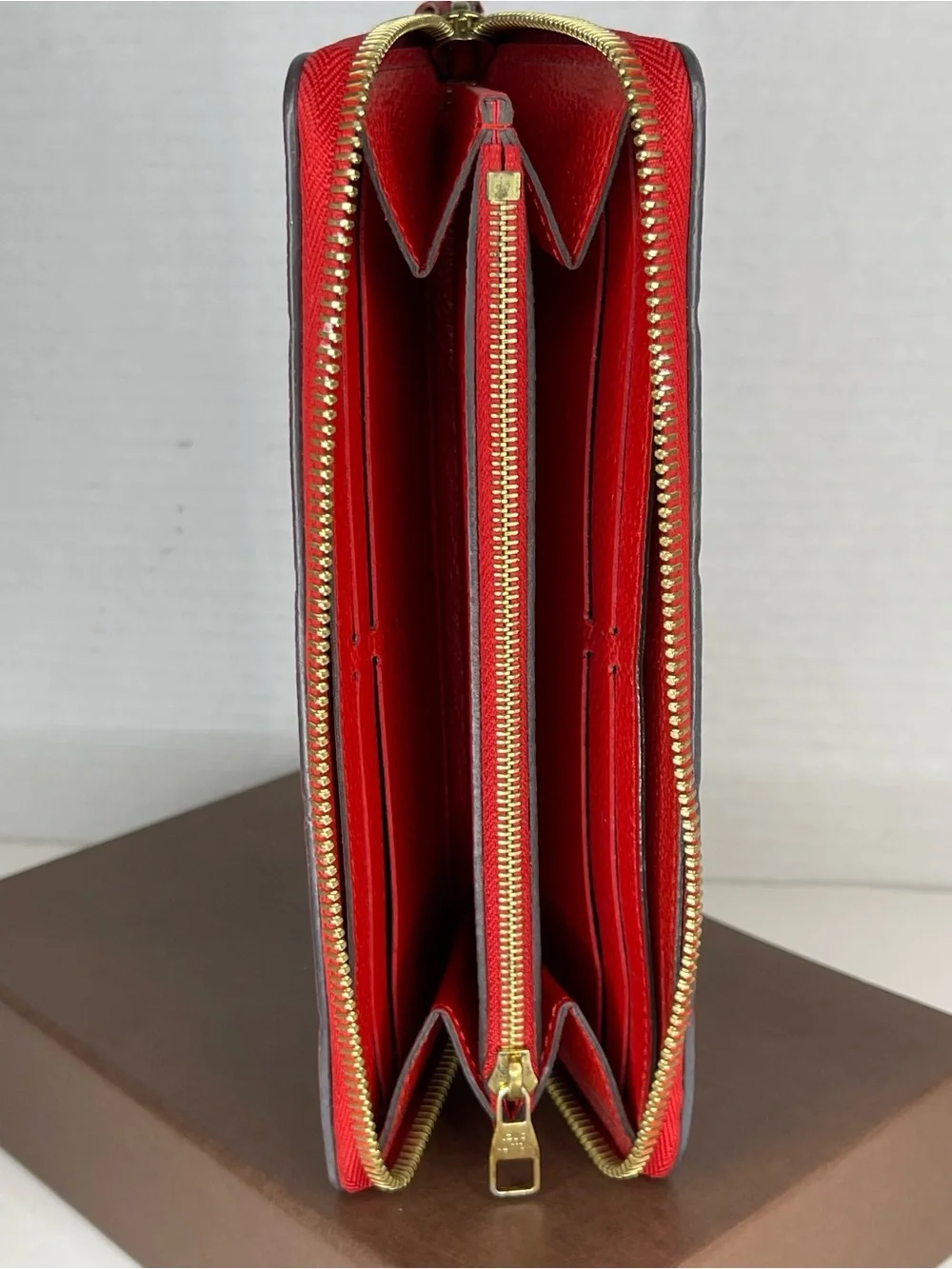 Louis Vuitton Cerise Monogram Empreinte Zippy Wallet With Dust Bag and Box