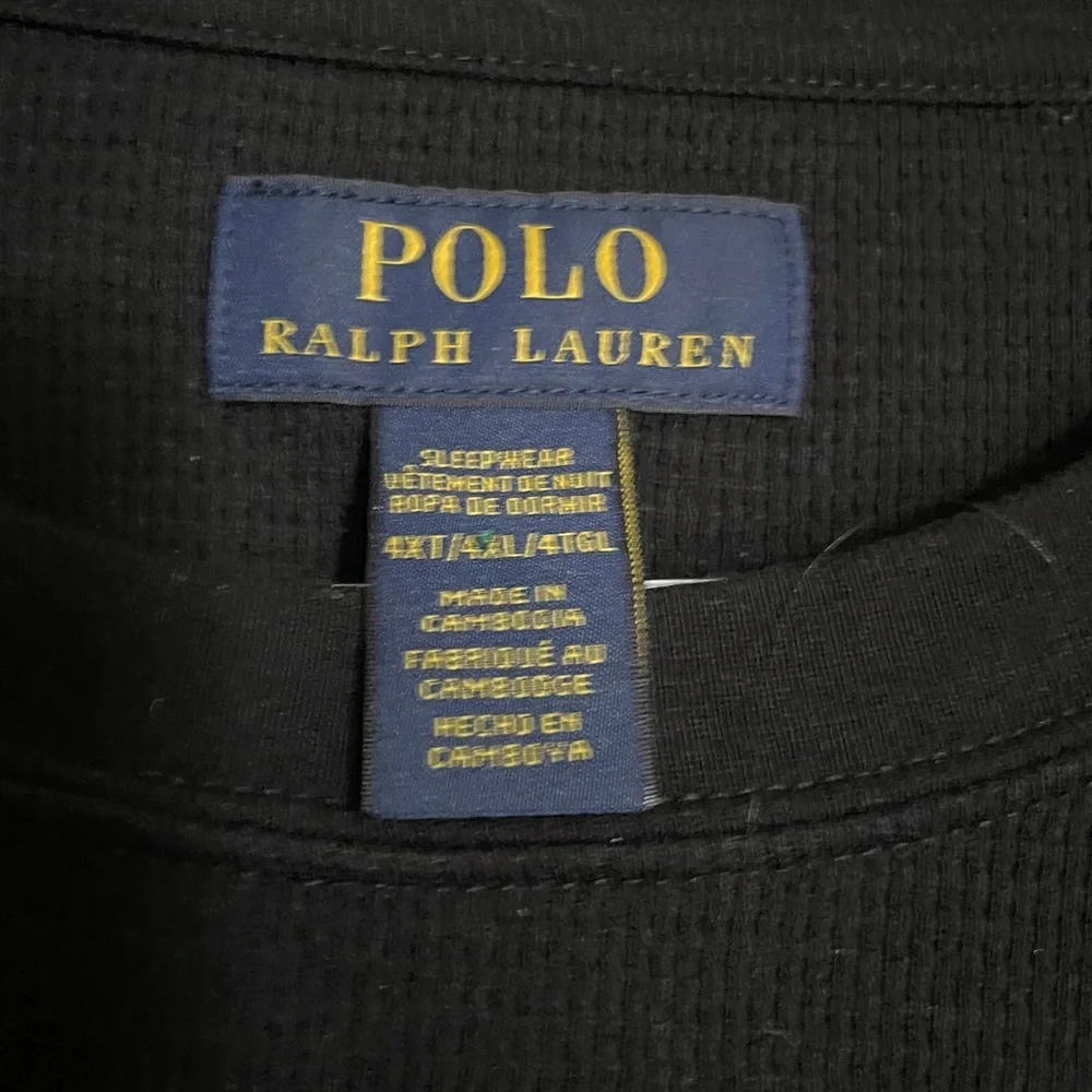 Polo by Ralph Lauren Sleepwear Black Crew Neck Shirt in 4Xt