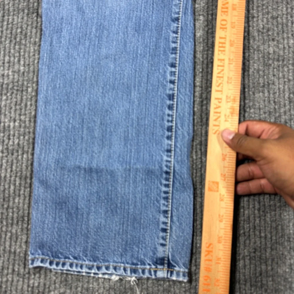 Polo Ralph Lauren Jeans Mens 36x32 Hampton Straight Blue Denim Distressed Wash