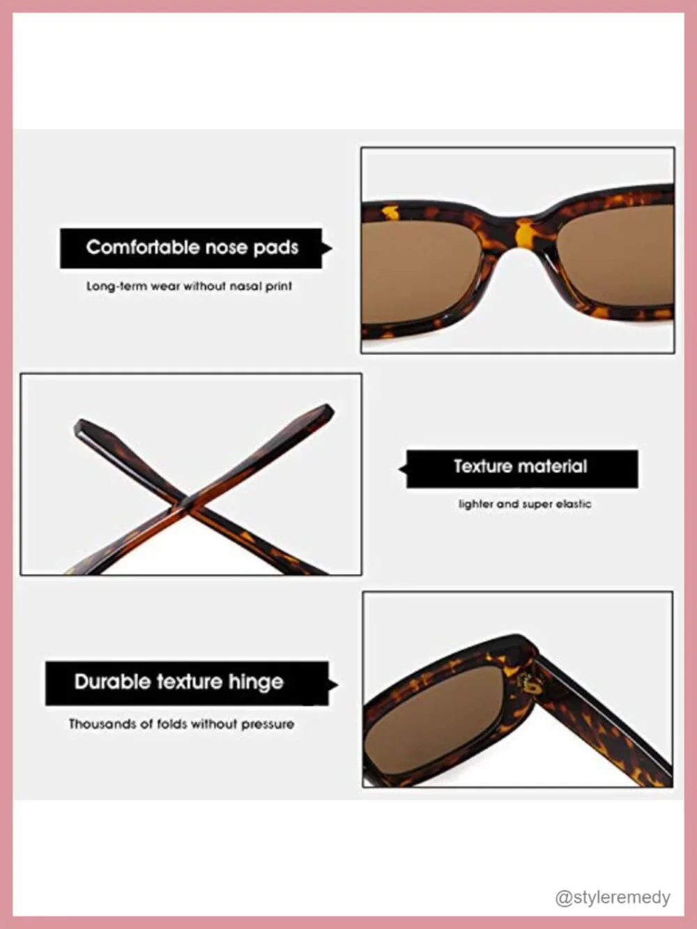Rectangular Retro Driving Sunglasses with UV400 Protection