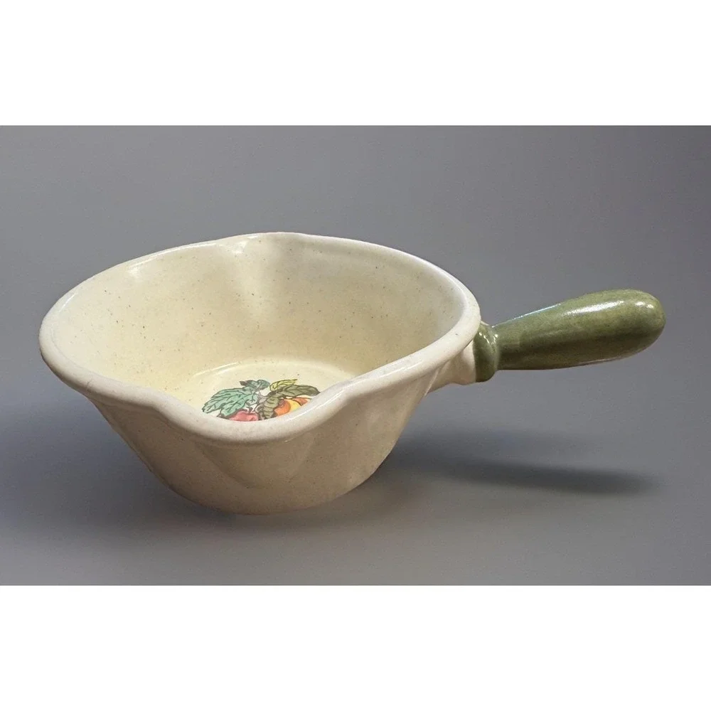 Vintage Metlox Poppy Trail Provincial FRUIT Handled Gravy Bowl With Pour spouts