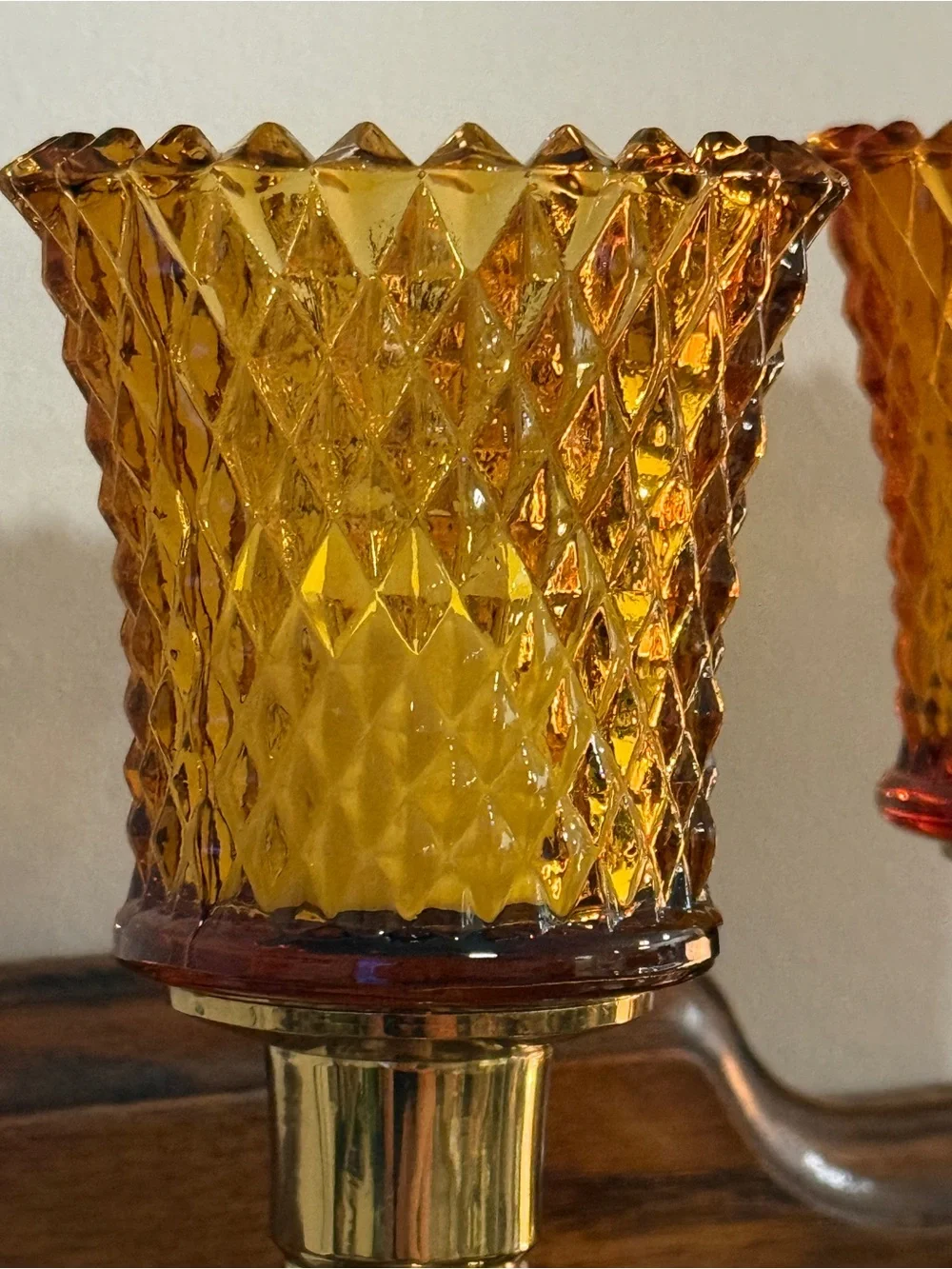 Homco pair amber