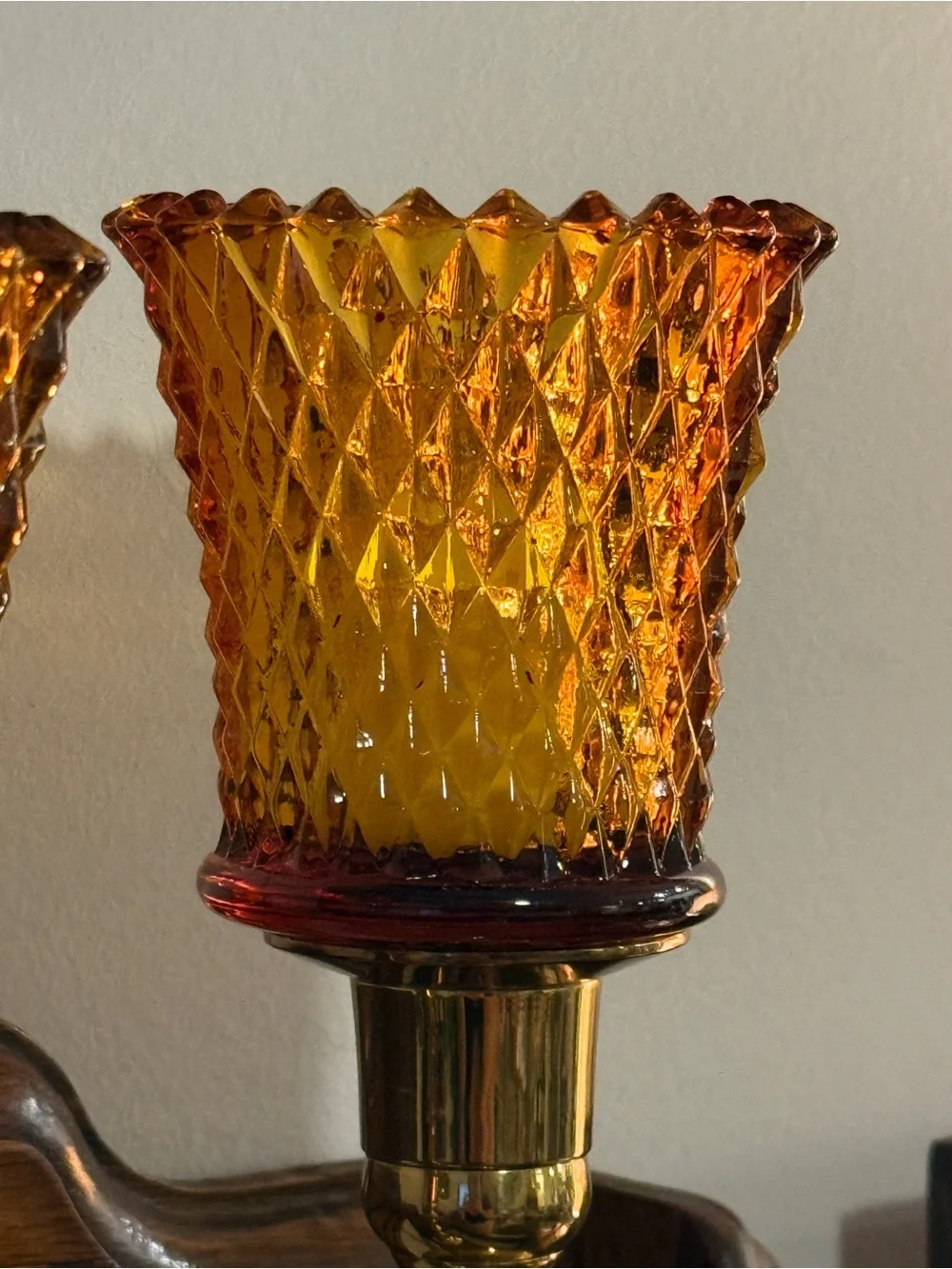 Homco pair amber