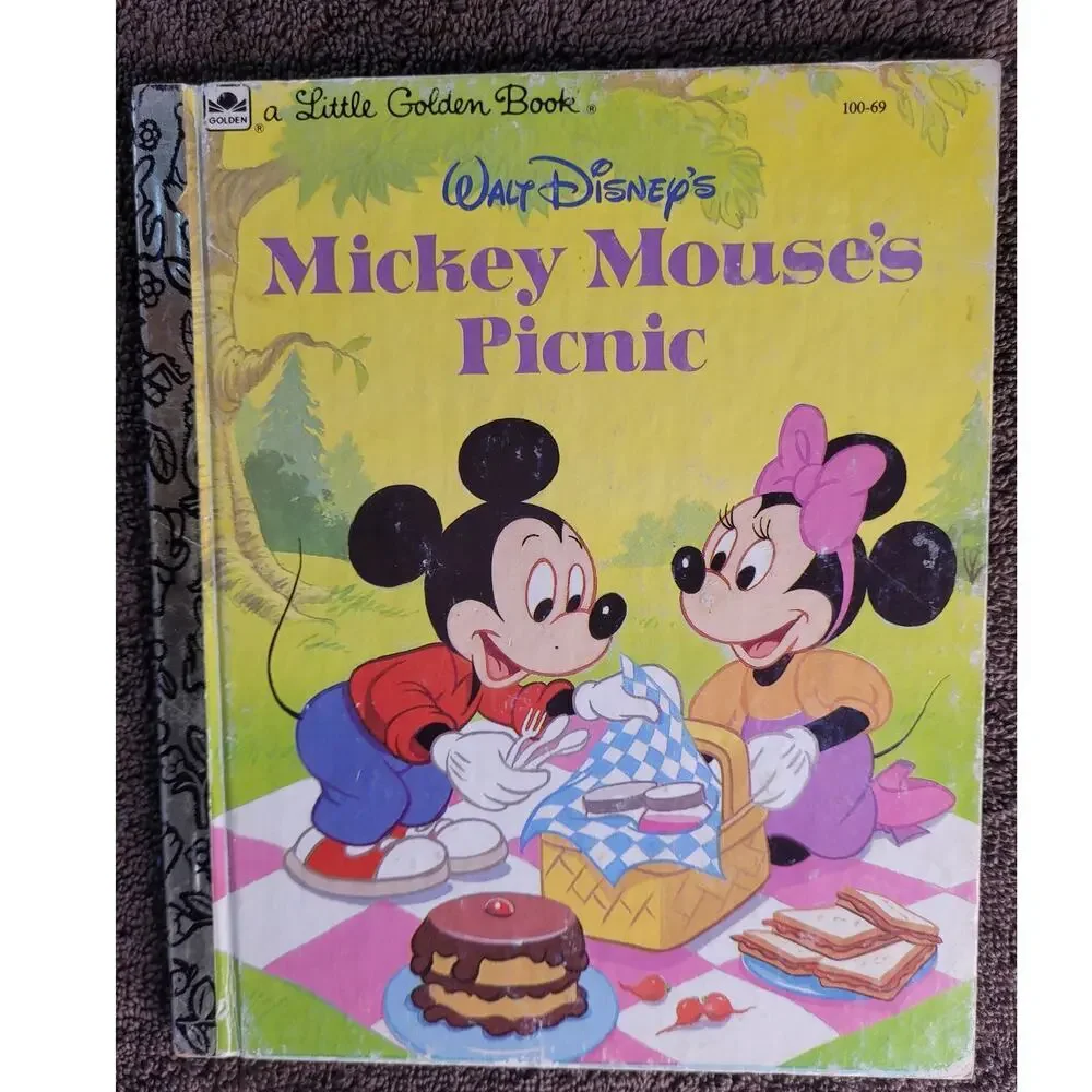 Mickey Mouse's Picnic Children‎ Story Book Vintage 1950