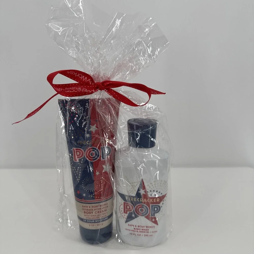 Bath & Body Works FIRECRACKER POP Body Wash & Body Cream Set NEW‎ Gift Set