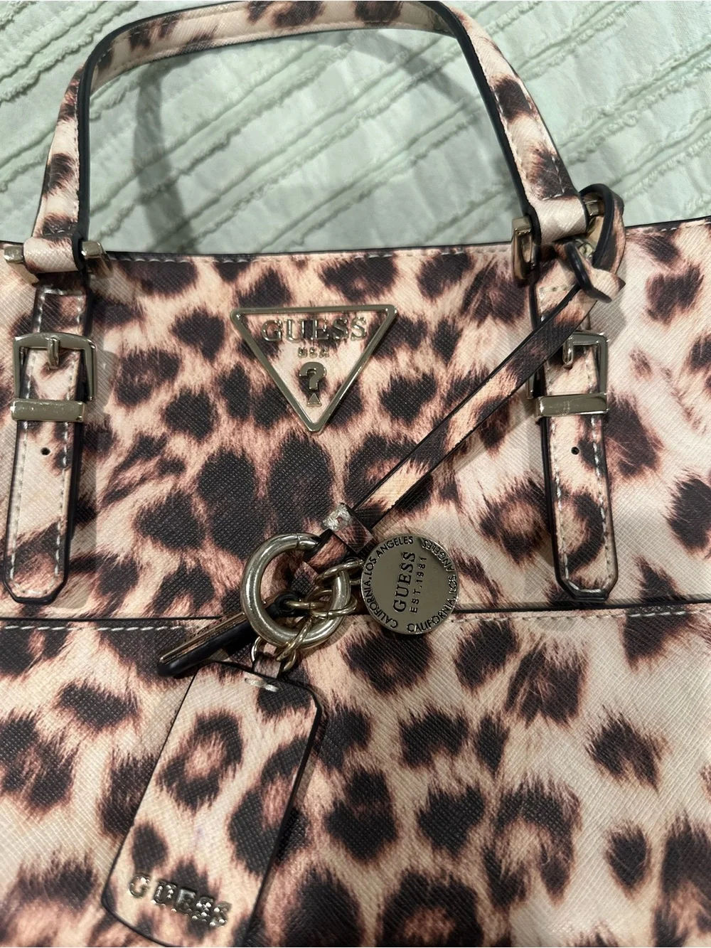 Guess hardware leopard accents