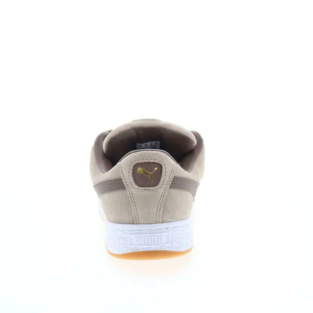 Puma Suede Low-Top Sneakers in Beige and Brown