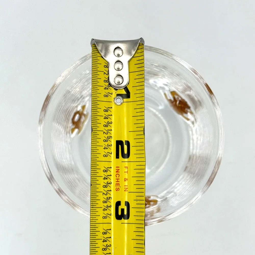 Handblown Clear Glass Tumbler with 3D‎ Gingerbread Man Figurines Holiday 4.75in