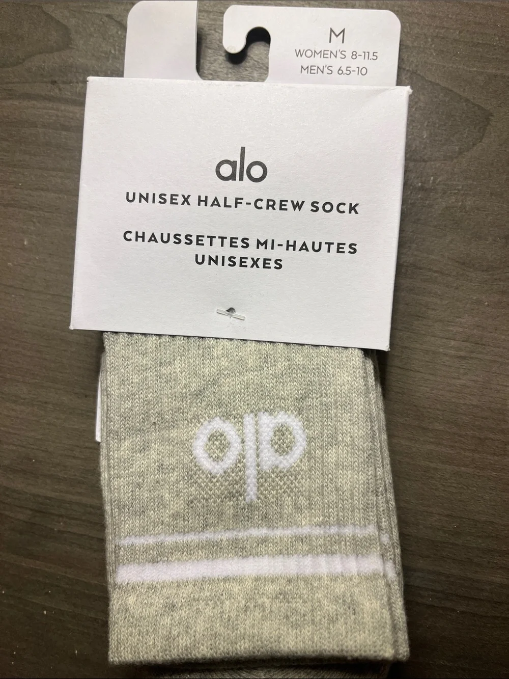 Yoga Unisex Half-Crew Socks - Light gray