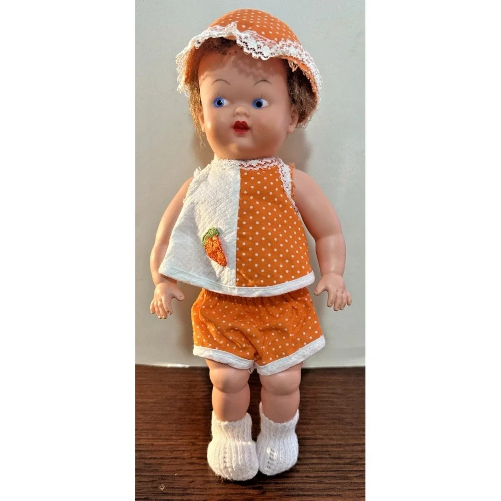 Vintage Rubber Vinyl Baby Doll Red Hair 10