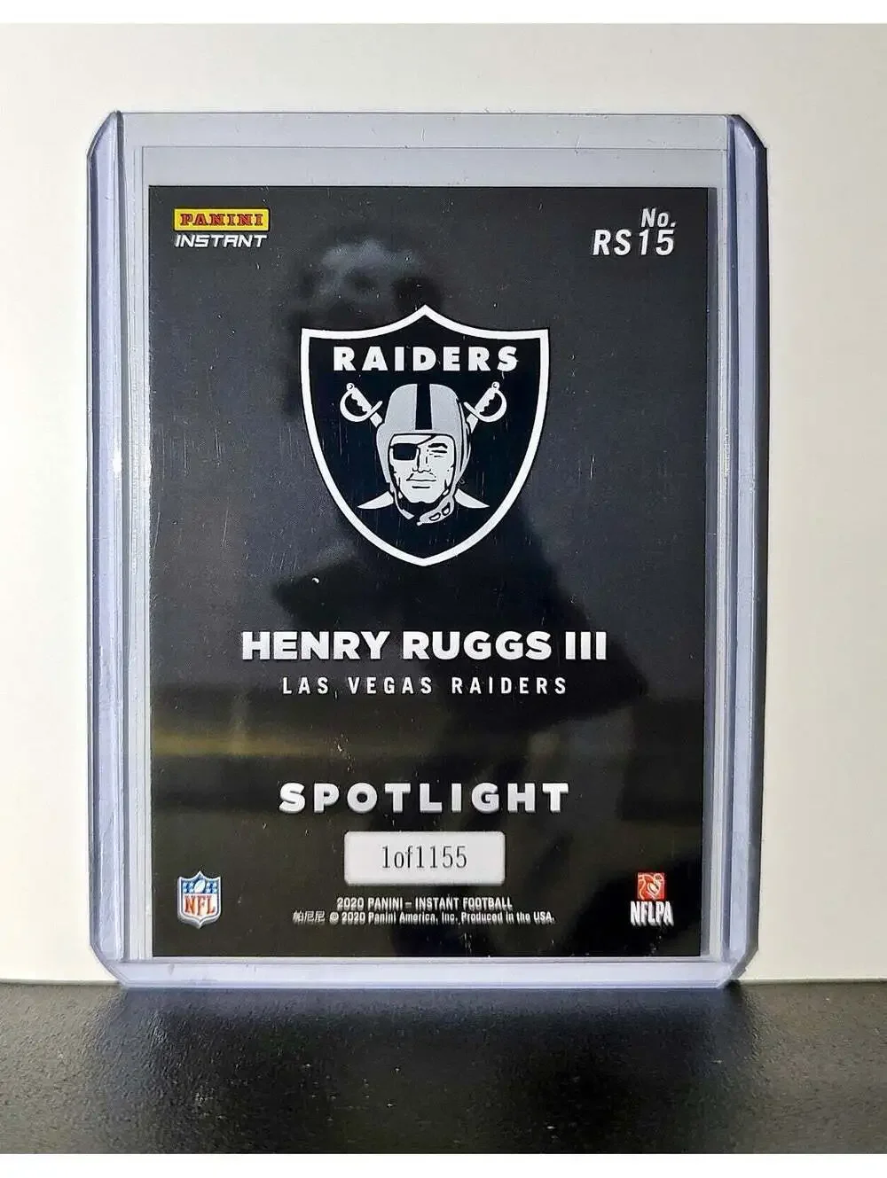Henry Ruggs III Rookie 2020 Panini NFL #15 Rookie Spotlight Las Vegas Raiders