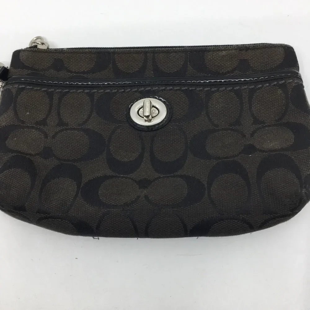 Coach wristlet silvertone