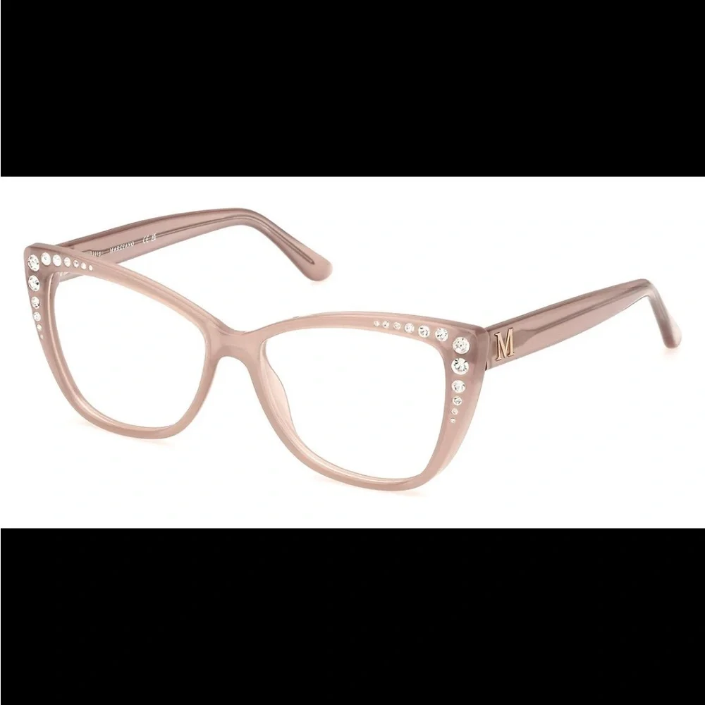 Marciano/Guess GM50001 059 Beige Plastic CatEye Eyeglasses Frame 56-16-145 NEW
