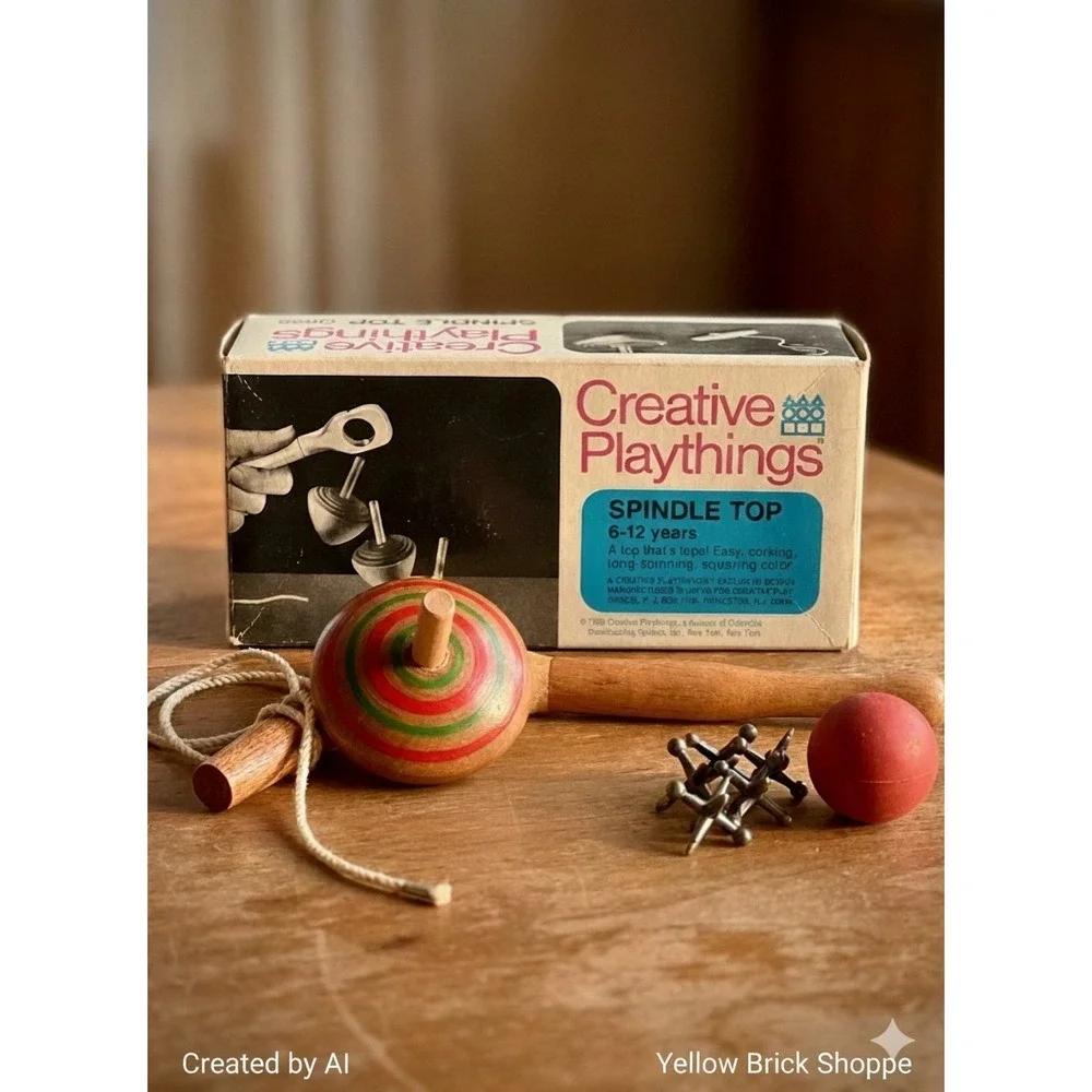 Vintage Creative Playthings Spindle Top Toy in‎ Original Box – 1969 Japan