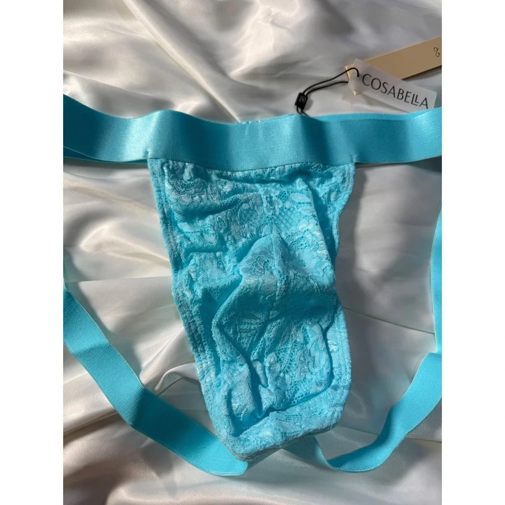 Cosabella Teal Lace‎ Jockstrap Men's Andaman Sea Bold Sexy Style S