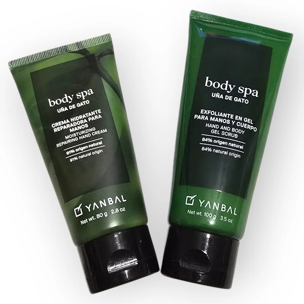 YANBAL Body Spa Cat's Claw 2 PC Set Exfoliant And Hand Cream‎ 91% Natural Beauty
