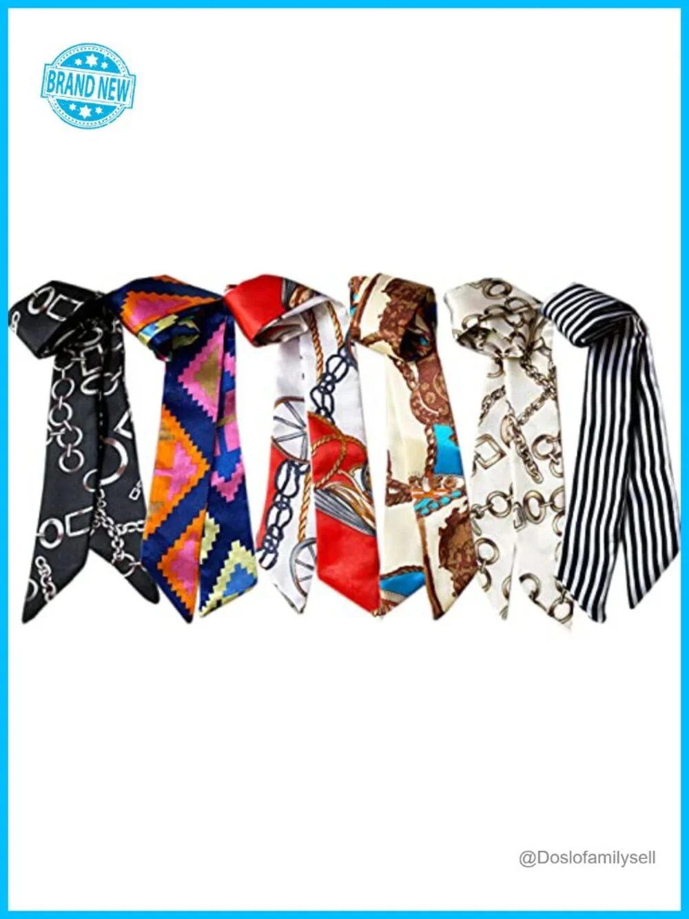Silky Imitation Silk Fashion Scarves for Handbag Decoration Gift Set