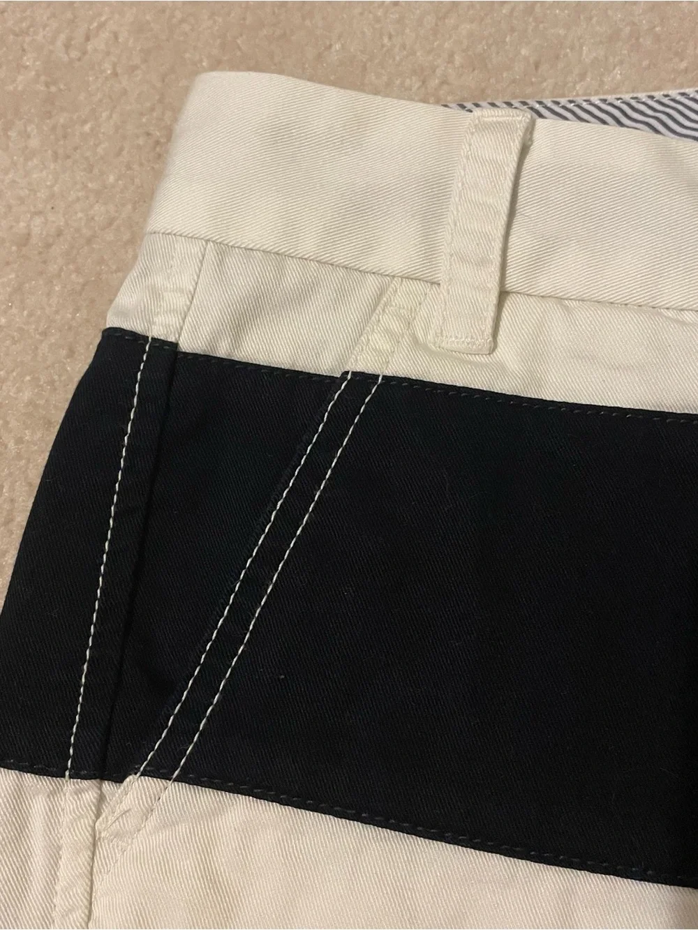 J. Crew back/white colorblock shorts-size 2 NWOT